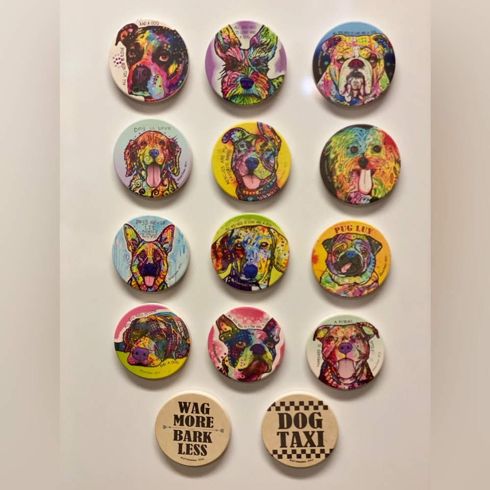 Dog Love Magnetic Stone Coasters